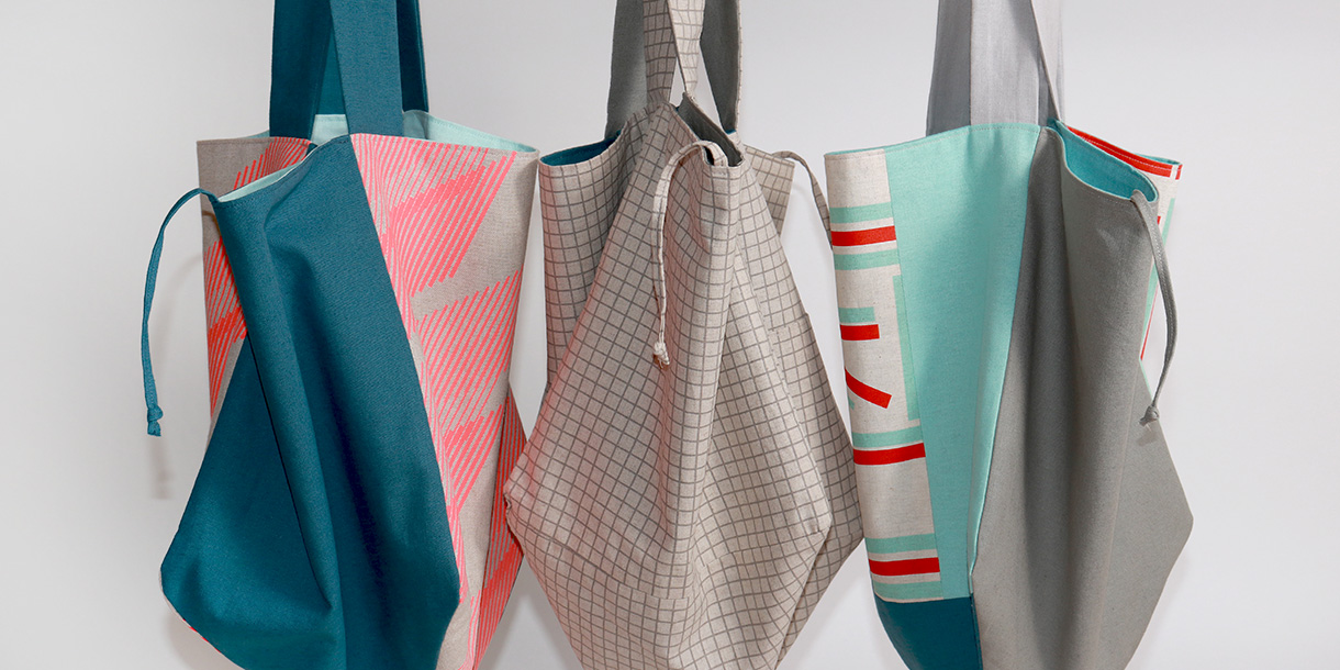 Bolsos. Tejidos puros de algodón y lino